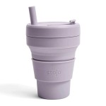 Składany kubek Biggie, Lilac, Stojo, 470 ml 