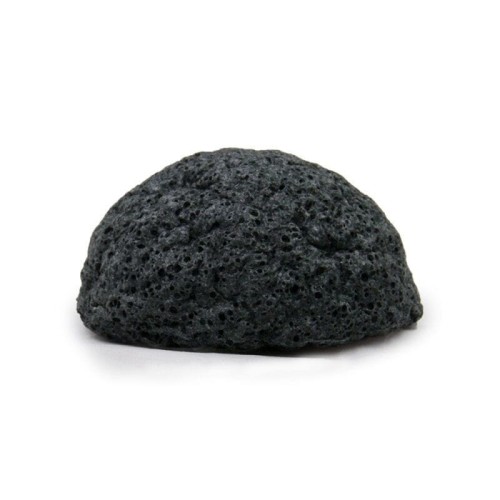 Gąbka Konjac do twarzy z dodatkiem z węgla bambusowego, aż 6,3 - 8 cm średnicy - Bebevisa