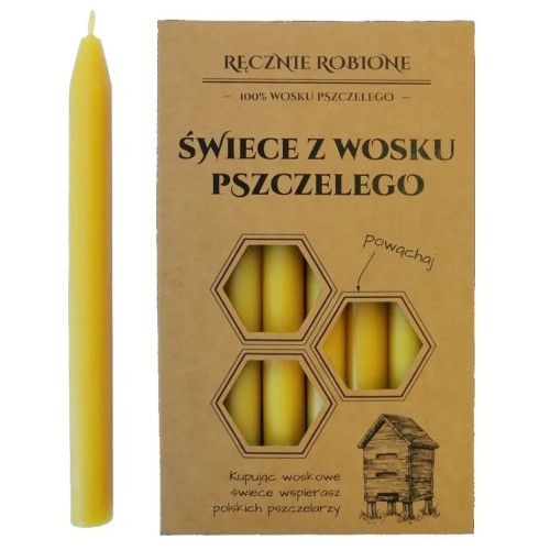 Świece intencyjne 100% wosku pszczelego [7 szt. w pudełku] - odPszczelarzy