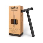 Wielorazowa maszynka do golenia na żyletki, Czarna - Bambaw