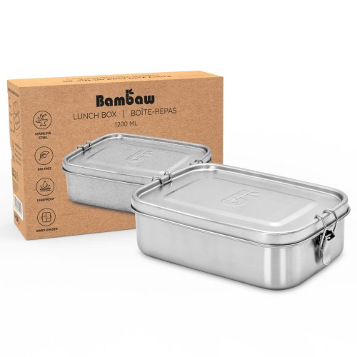 Lunchbox ze stali nierdzewnej, bez BPA, pojemność 1200 ml, Bambaw