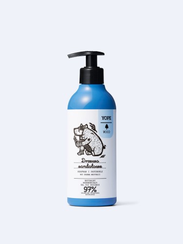 Naturalny żel pod prysznic Drzewo sandałowe -  szafran i patchouli - 400 ml - Yope