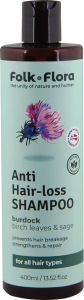 Szampon wzmacniający przeciw wypadaniu włosów "Łopian" - Folk & Flora 400ml