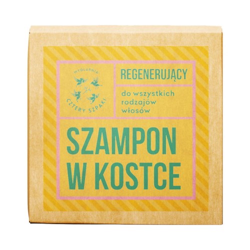 Regenerujący szampon w kostce - Eukaliptus Cytrynowy, wegański 75 g - 4 Szpaki