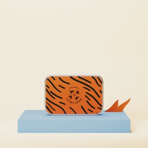 Prostokątna puszka na mydło "Tygrys" - 4 Szpaki