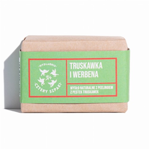 Mydło Truskawka i Werbena, wegańskie 110 g - 4 Szpaki