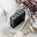 Mydło naturalne WĘGLOWE Z MIODEM, MASŁEM SHEA, EUKALIPTUSEM I LAWENDĄ 100 g - Miodowa Mydlarnia