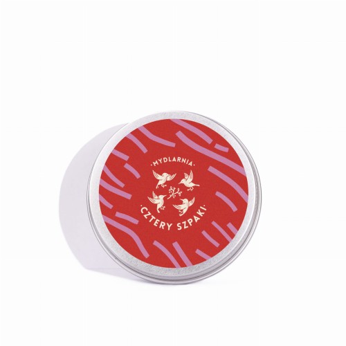 Okrągła puszka na szampon/odżywkę czerwono - różowa 60 ml - 4 Szpaki
