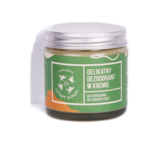 Delikatny dezodorant w kremie, naturalny, bezzapachowy 60 ml - 4 Szpaki