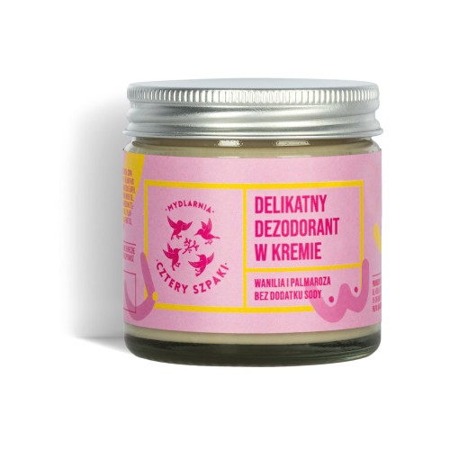 Delikatny dezodorant w kremie, wegański, bez sody 60 ml - 4 Szpaki