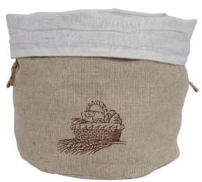 Lniany chlebak na pieczywo, sakwa Koszyk