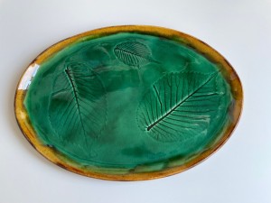 Podstawka ceramiczna "Leśna droga", ręcznie wykonana