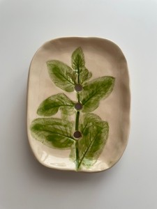 Mydelniczka ceramiczna "Zielona polana 2" - ręcznie wykonana