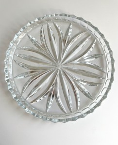 Patera mała kryształowa 20 cm - Retro